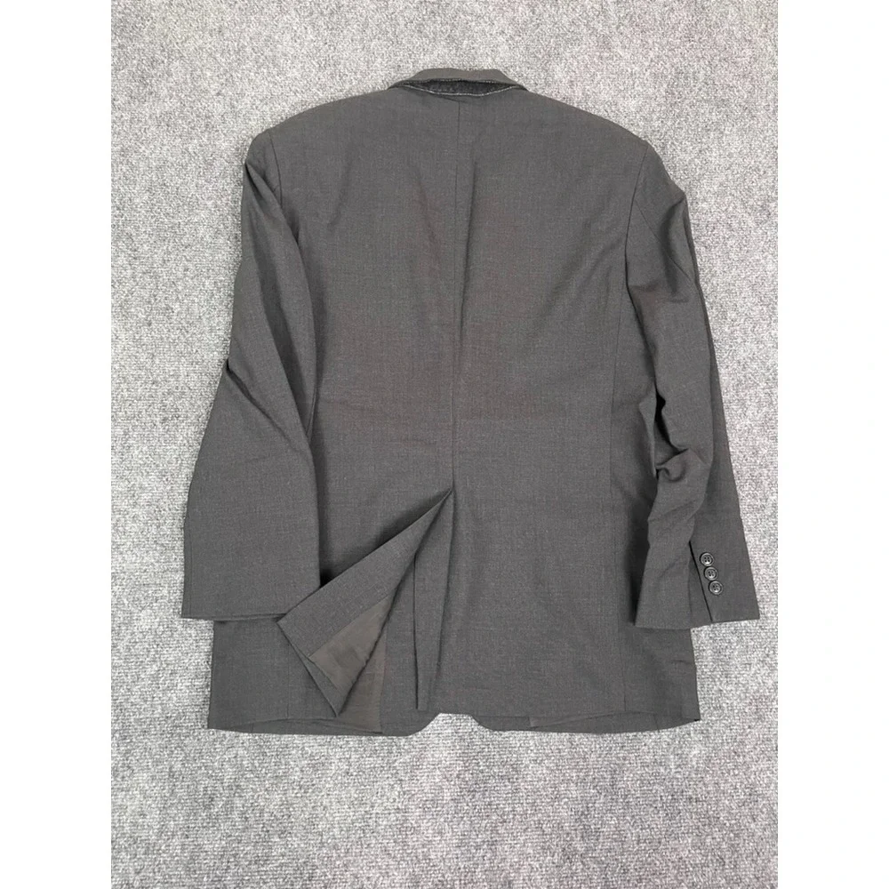 Brooks Brothers Brooksease Blazer Mens‎ Dark Gray Wool Lycra Blazer Size 38 S
